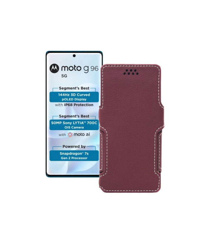 Чохол-книжка з екошкіри для телефону Motorola Moto G96 5G