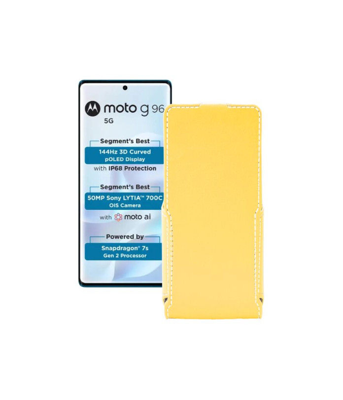 Чохол-флип з екошкіри для телефону Motorola Moto G96 5G