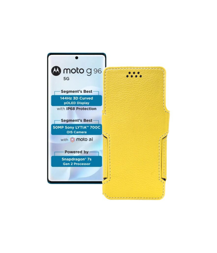 Чохол-книжка з екошкіри для телефону Motorola Moto G96 5G