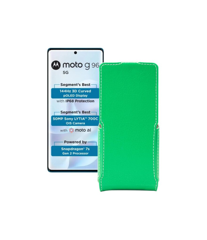 Чохол-флип з екошкіри для телефону Motorola Moto G96 5G