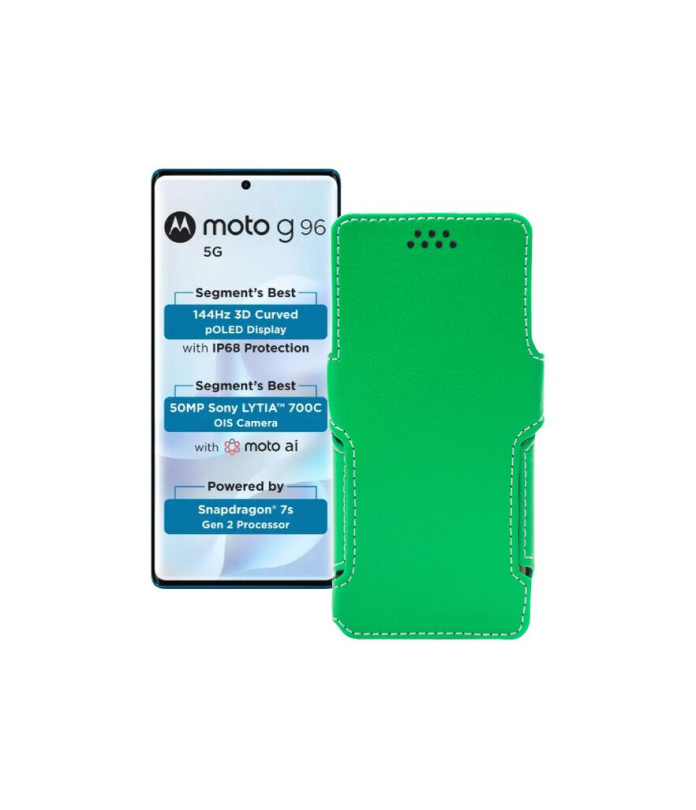 Чохол-книжка з екошкіри для телефону Motorola Moto G96 5G