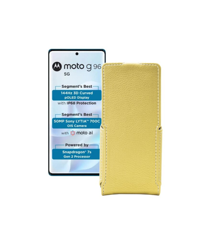 Чохол-флип з екошкіри для телефону Motorola Moto G96 5G