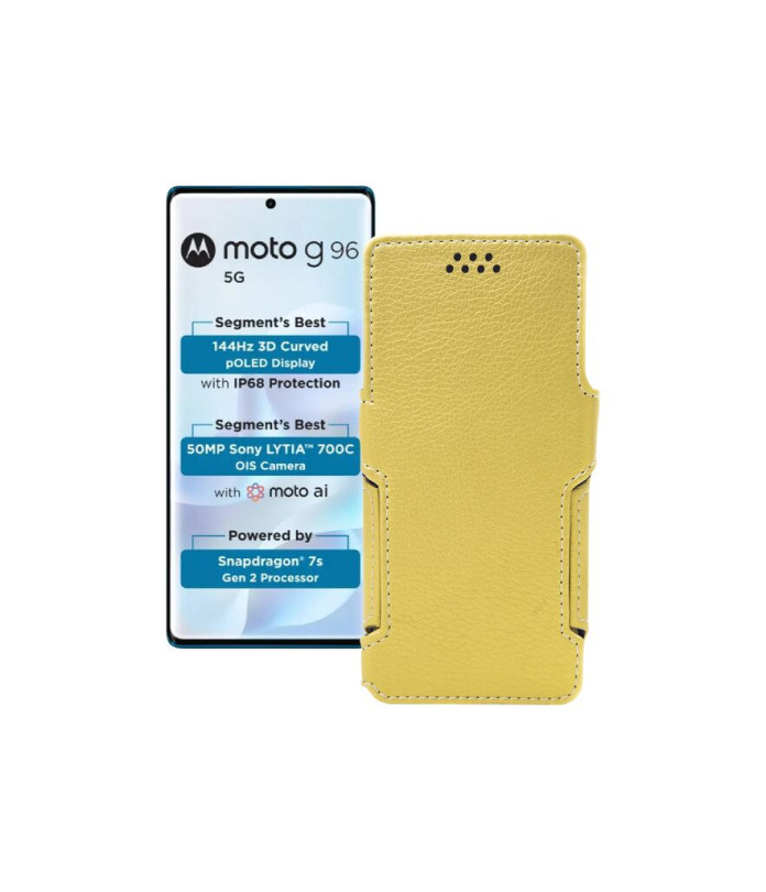 Чохол-книжка з екошкіри для телефону Motorola Moto G96 5G