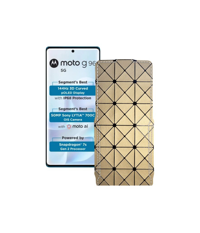 Чохол-флип з екошкіри для телефону Motorola Moto G96 5G