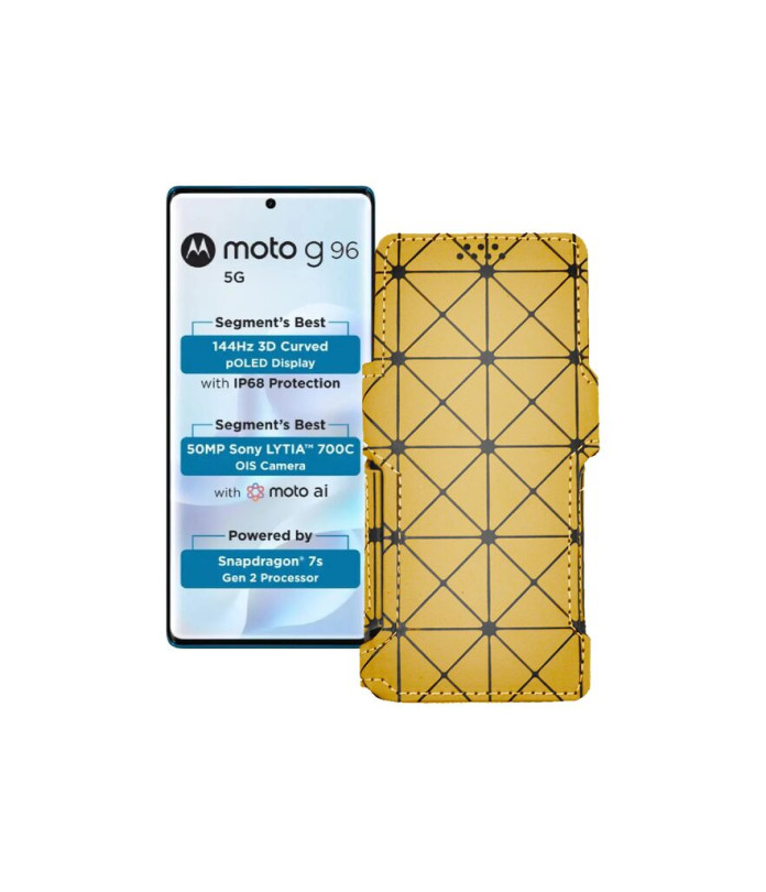 Чохол-книжка з екошкіри для телефону Motorola Moto G96 5G