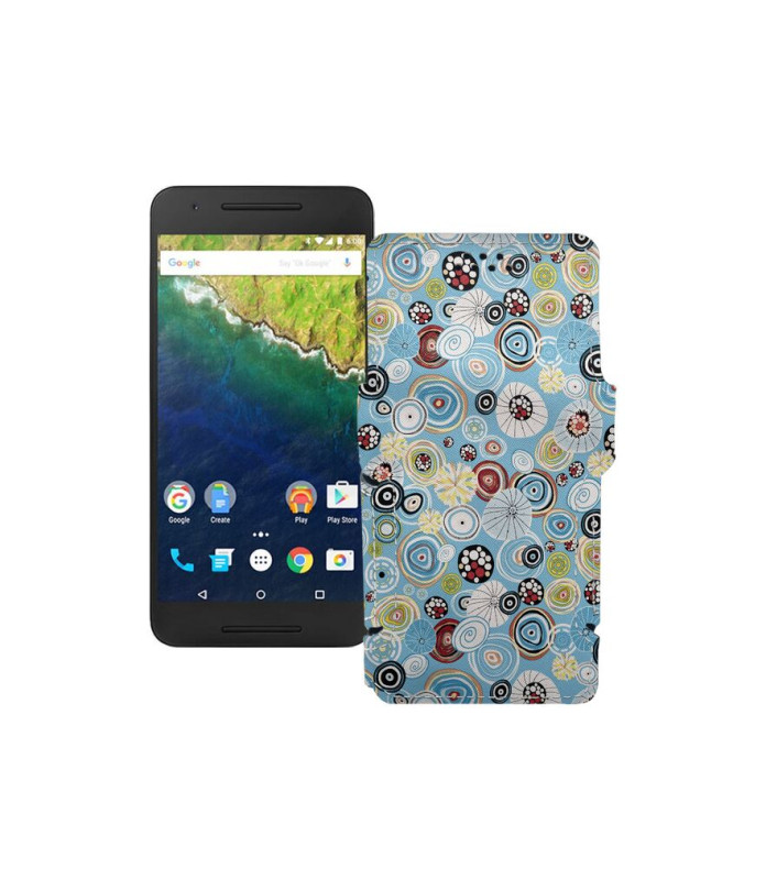 Чохол-книжка з екошкіри для телефону Huawei Nexus 6p