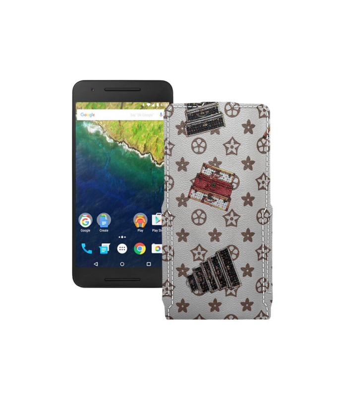 Чохол-флип з екошкіри для телефону Huawei Nexus 6p