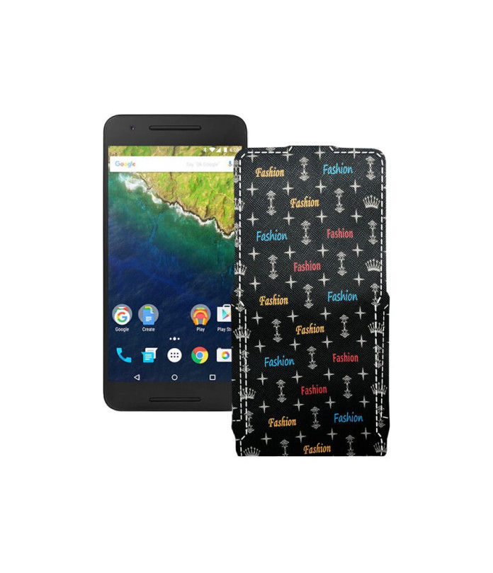 Чохол-флип з екошкіри для телефону Huawei Nexus 6p