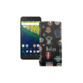 Чохол-флип з екошкіри для телефону Huawei Nexus 6p