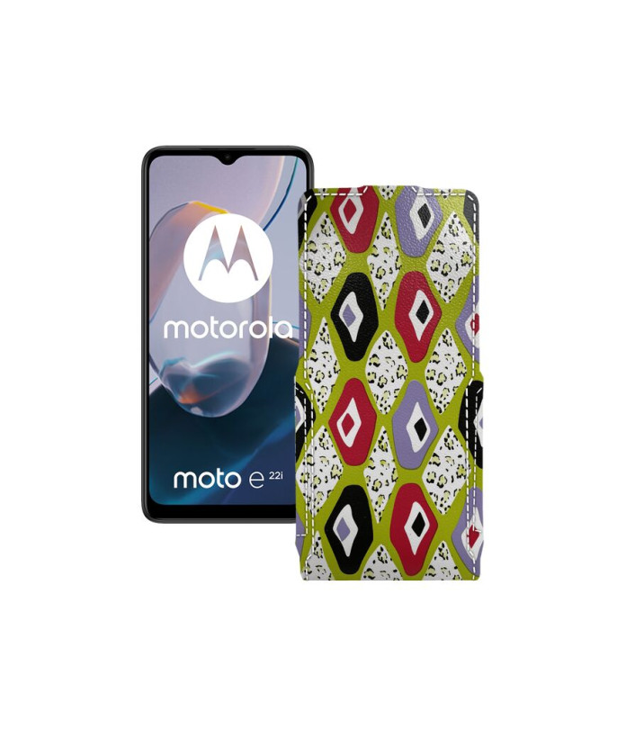 Чохол-флип з екошкіри для телефону Motorola Moto E22 (E22i)