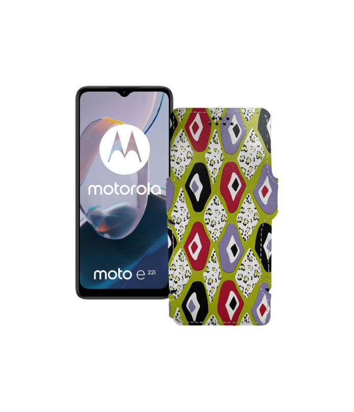 Чохол-книжка з екошкіри для телефону Motorola Moto E22 (E22i)