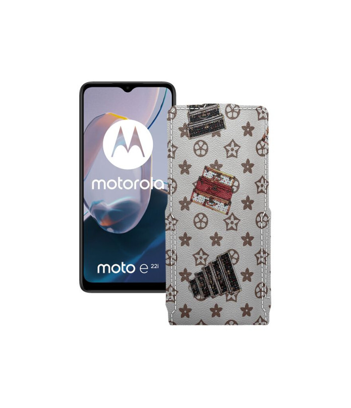 Чохол-флип з екошкіри для телефону Motorola Moto E22 (E22i)