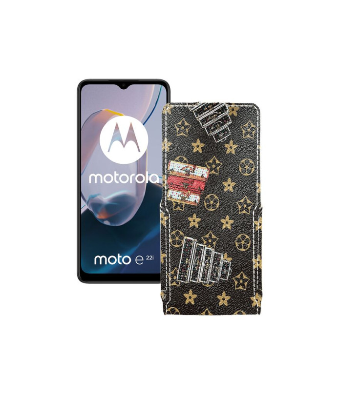 Чохол-флип з екошкіри для телефону Motorola Moto E22 (E22i)