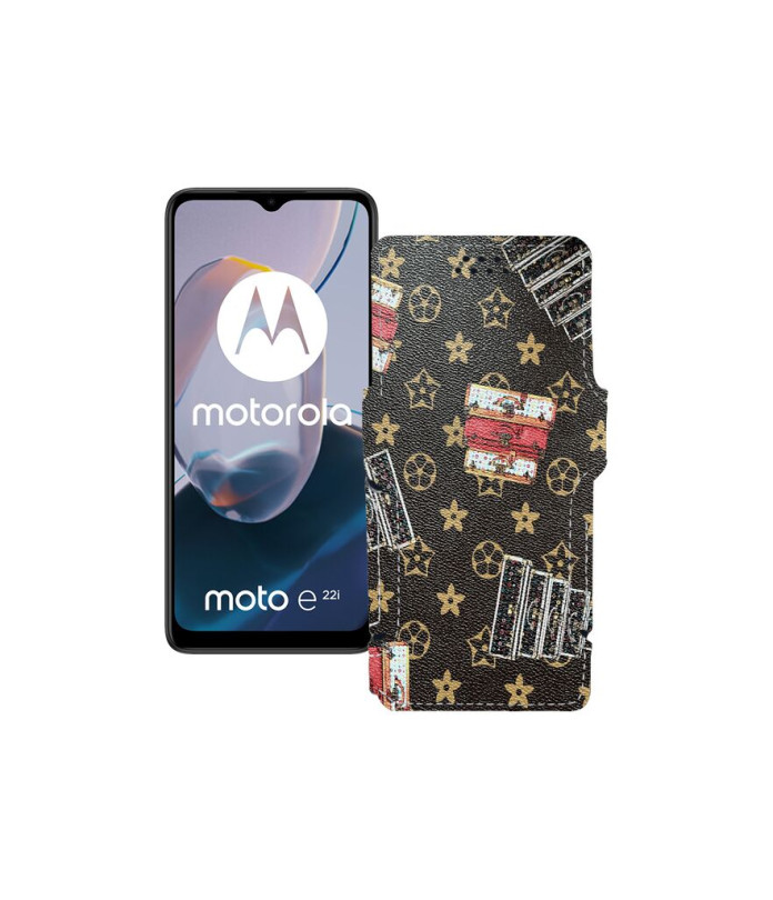 Чохол-книжка з екошкіри для телефону Motorola Moto E22 (E22i)