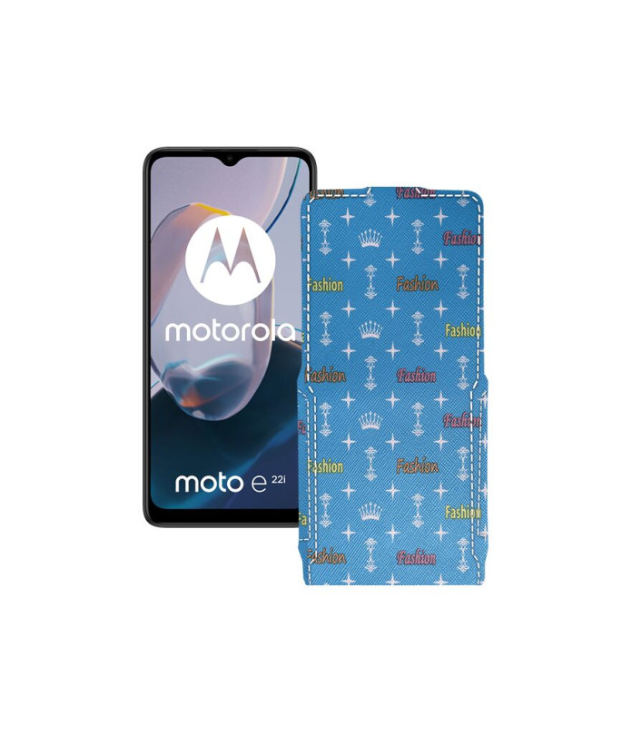 Чохол-флип з екошкіри для телефону Motorola Moto E22 (E22i)