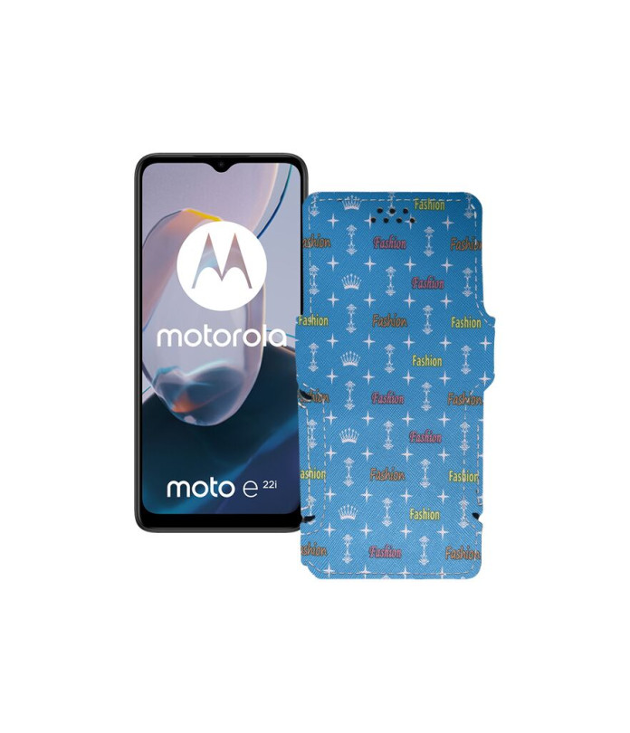 Чохол-книжка з екошкіри для телефону Motorola Moto E22 (E22i)