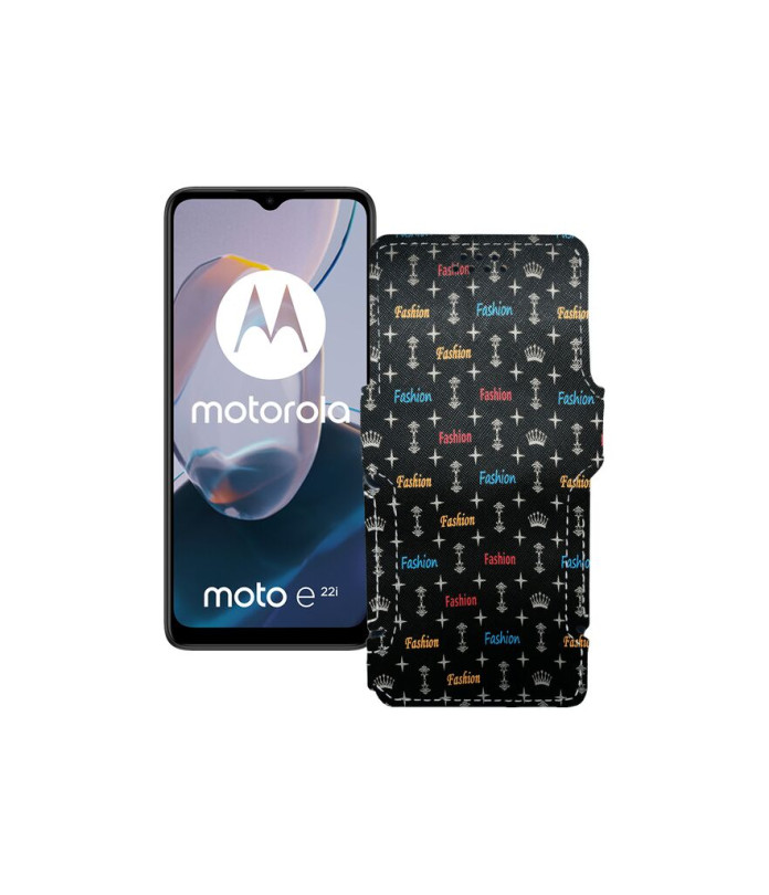 Чохол-книжка з екошкіри для телефону Motorola Moto E22 (E22i)