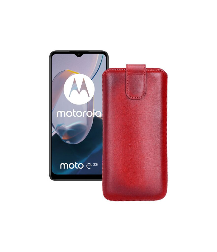 Витяжка з екошкіри для телефону Motorola Moto E22 (E22i)