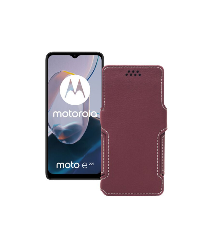 Чохол-книжка з екошкіри для телефону Motorola Moto E22 (E22i)