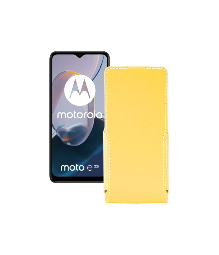 Чохол-флип з екошкіри для телефону Motorola Moto E22 (E22i)