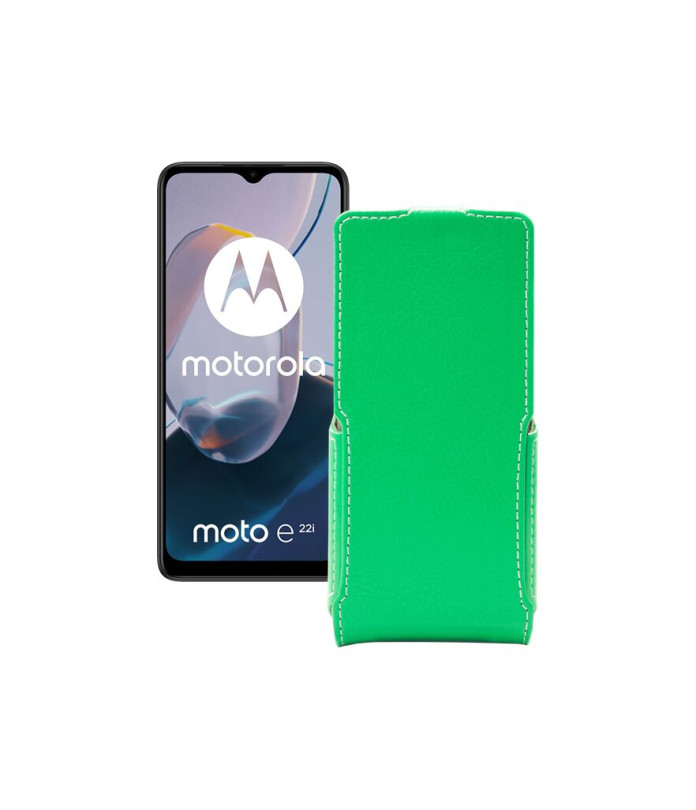 Чохол-флип з екошкіри для телефону Motorola Moto E22 (E22i)