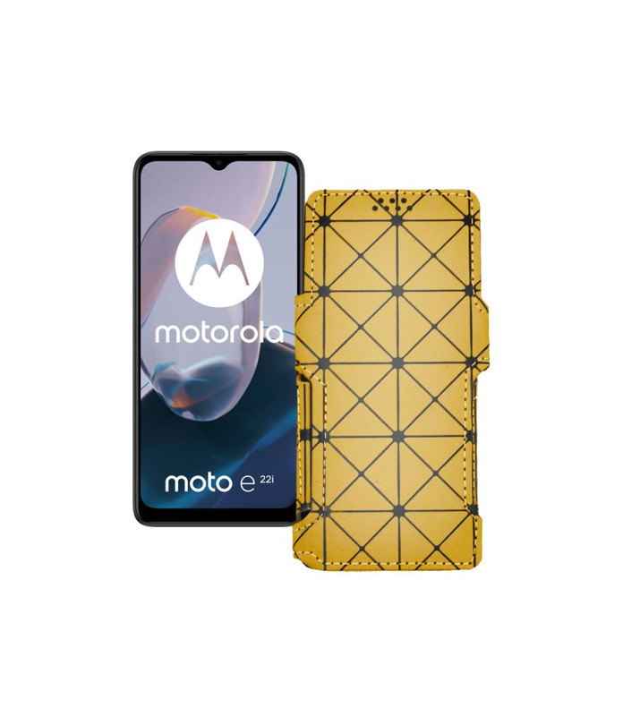 Чохол-книжка з екошкіри для телефону Motorola Moto E22 (E22i)