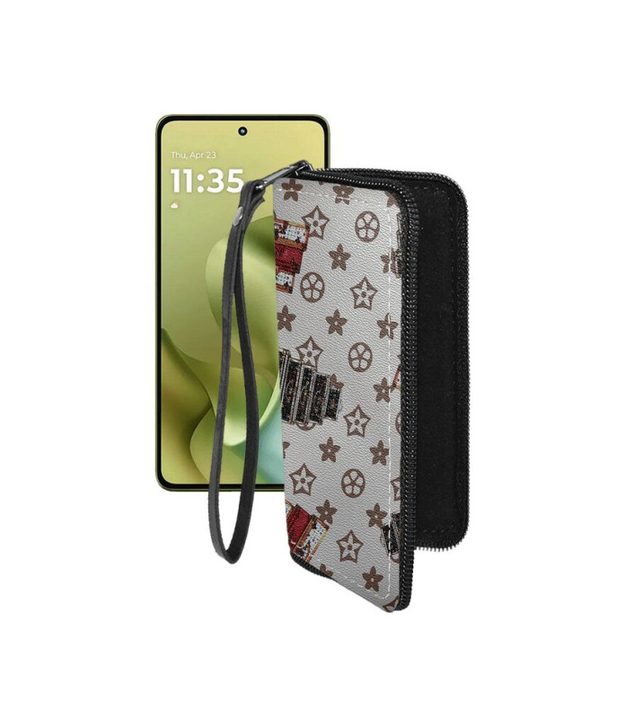 Чохол-гаманець з екошкіри для телефону Motorola Moto G86