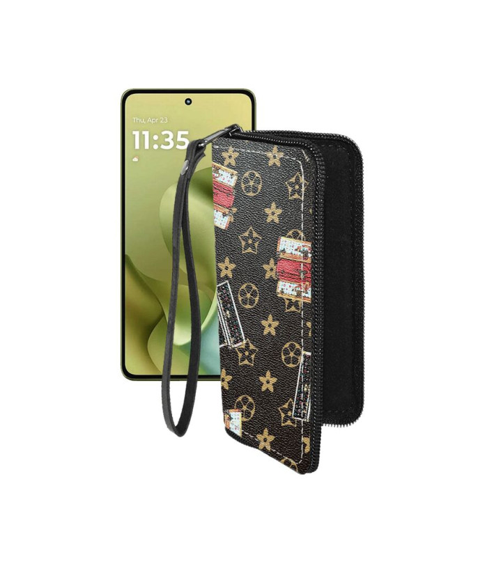 Чохол-гаманець з екошкіри для телефону Motorola Moto G86