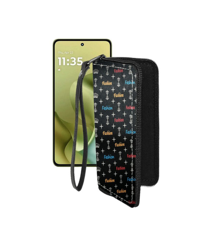 Чохол-гаманець з екошкіри для телефону Motorola Moto G86