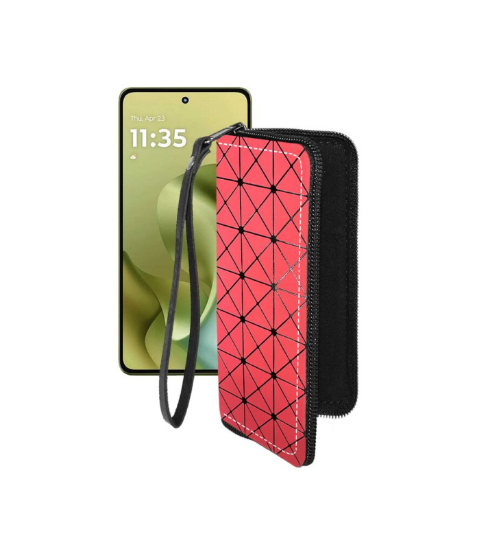 Чохол-гаманець з екошкіри для телефону Motorola Moto G86