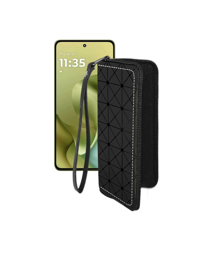 Чохол-гаманець з екошкіри для телефону Motorola Moto G86