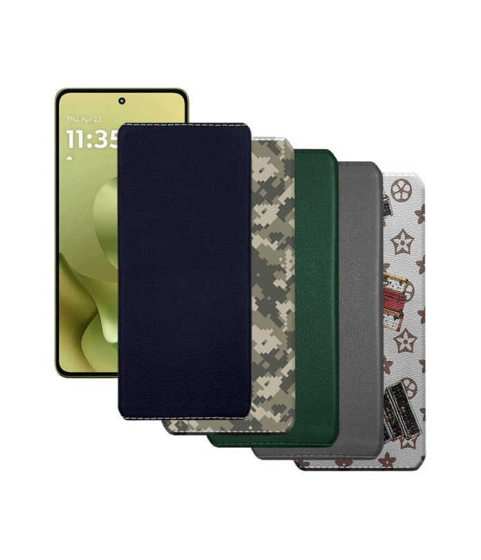 Накладка з екошкіри для телефону Motorola Moto G86