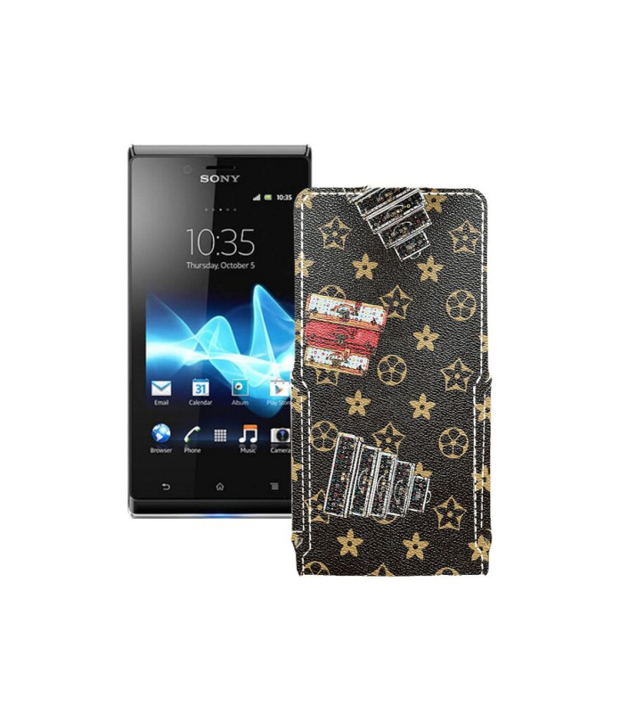 Чохол-флип з екошкіри для телефону Sony Xperia J ST26i