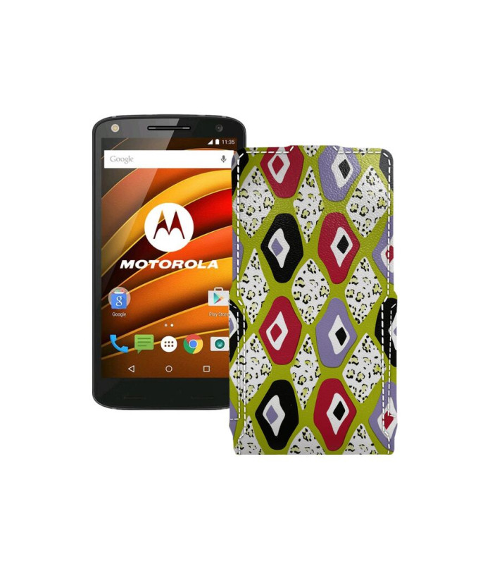 Чохол-флип з екошкіри для телефону Motorola Moto X Force (xt1580)