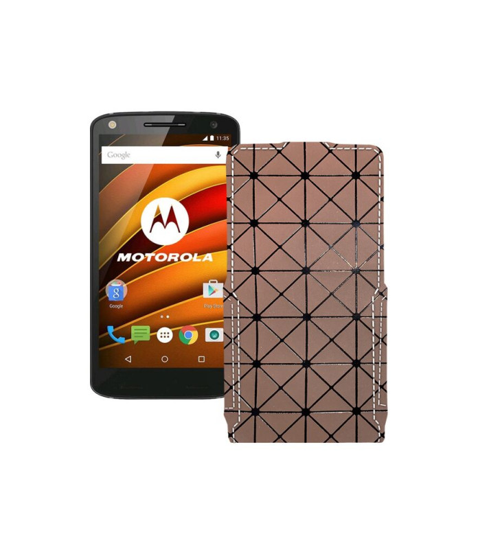 Чохол-флип з екошкіри для телефону Motorola Moto X Force (xt1580)