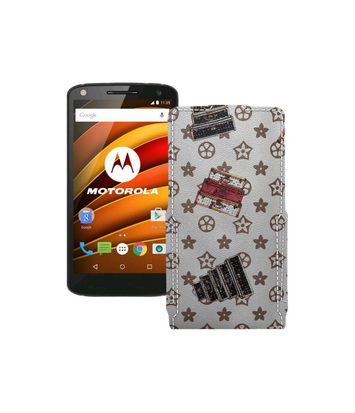 Чохол-флип з екошкіри для телефону Motorola Moto X Force (xt1580)