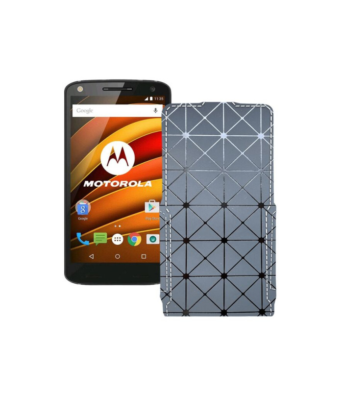 Чохол-флип з екошкіри для телефону Motorola Moto X Force (xt1580)