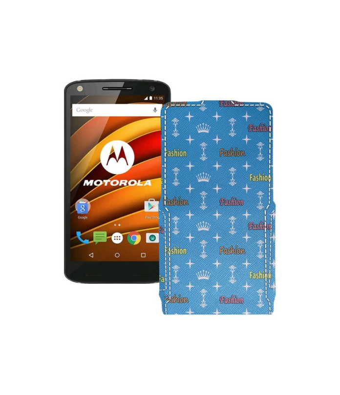 Чохол-флип з екошкіри для телефону Motorola Moto X Force (xt1580)