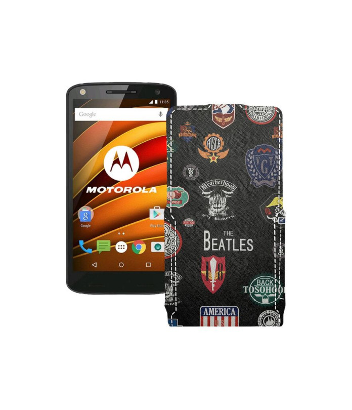 Чохол-флип з екошкіри для телефону Motorola Moto X Force (xt1580)