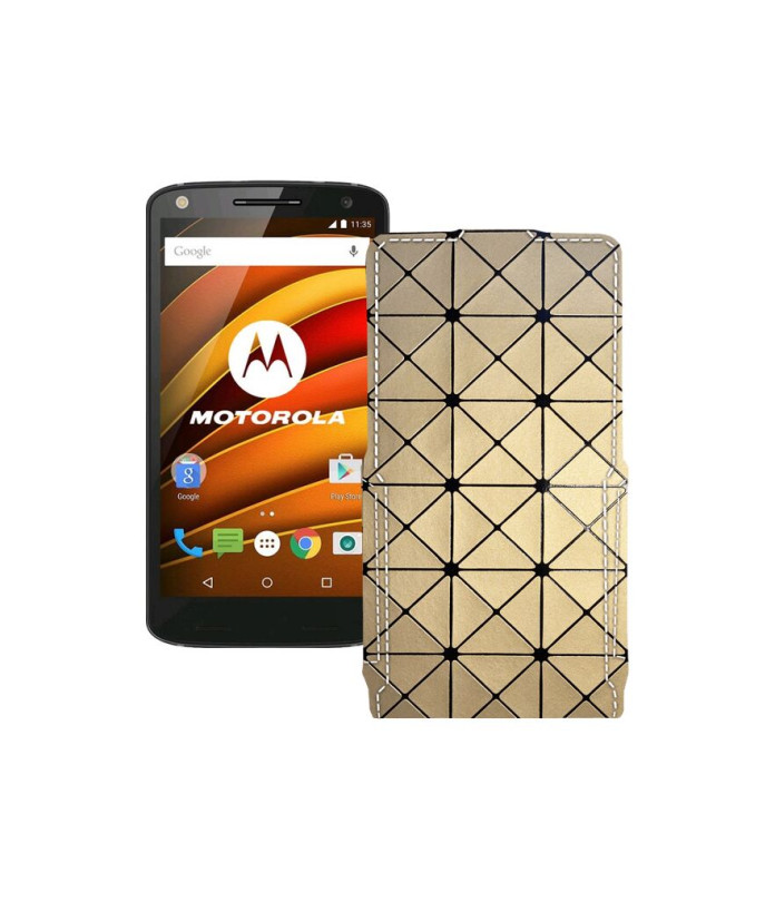 Чохол-флип з екошкіри для телефону Motorola Moto X Force (xt1580)