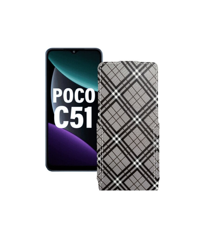 Чохол-флип з екошкіри для телефону Xiaomi Poco C51