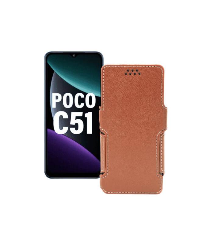 Чохол-книжка з екошкіри для телефону Xiaomi Poco C51