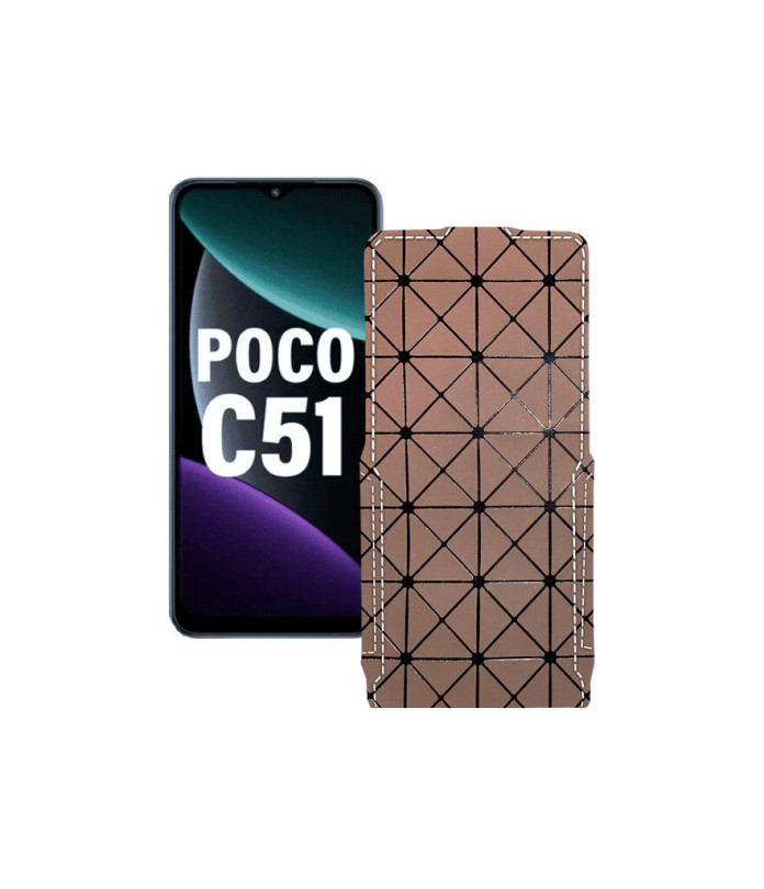 Чохол-флип з екошкіри для телефону Xiaomi Poco C51