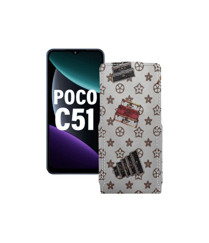 Чохол-флип з екошкіри для телефону Xiaomi Poco C51