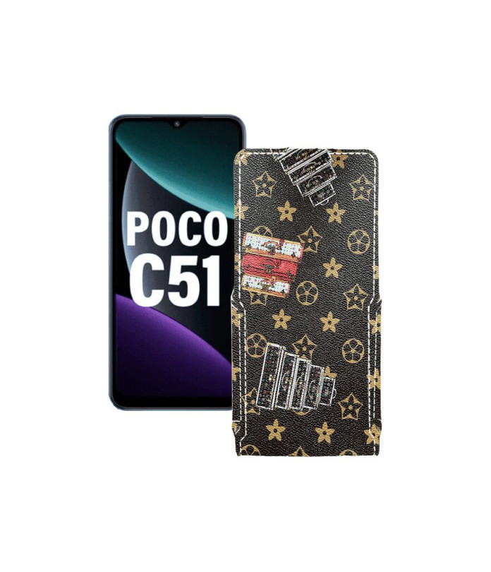 Чохол-флип з екошкіри для телефону Xiaomi Poco C51