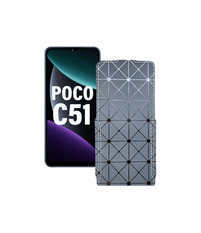 Чохол-флип з екошкіри для телефону Xiaomi Poco C51