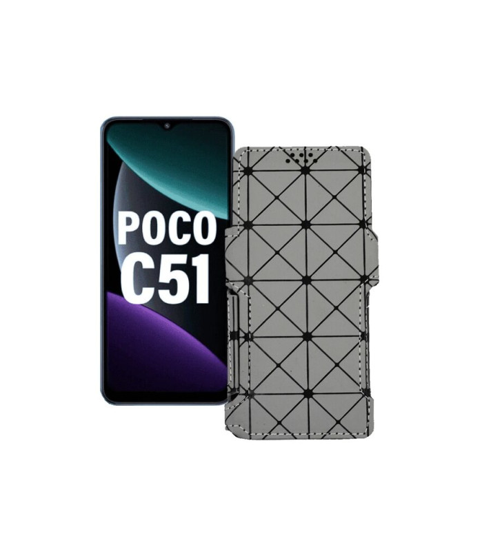 Чохол-книжка з екошкіри для телефону Xiaomi Poco C51