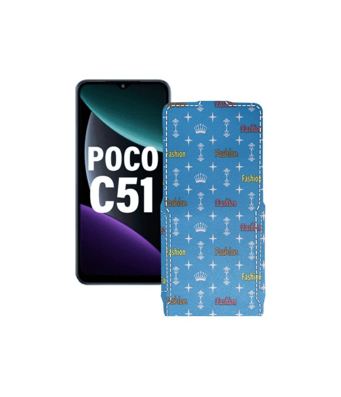 Чохол-флип з екошкіри для телефону Xiaomi Poco C51