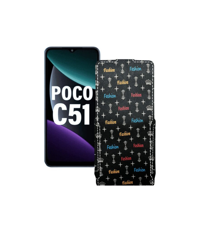 Чохол-флип з екошкіри для телефону Xiaomi Poco C51