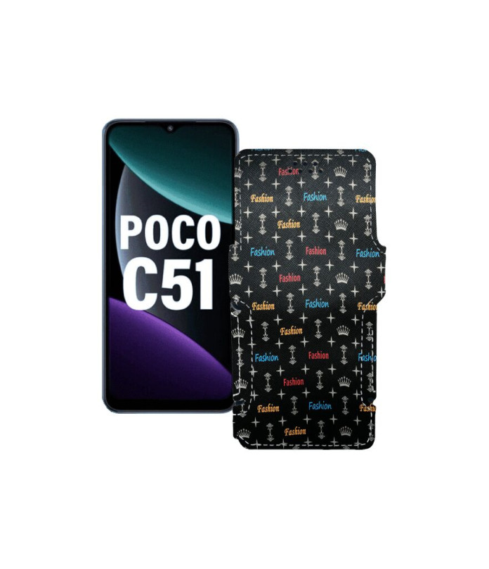 Чохол-книжка з екошкіри для телефону Xiaomi Poco C51